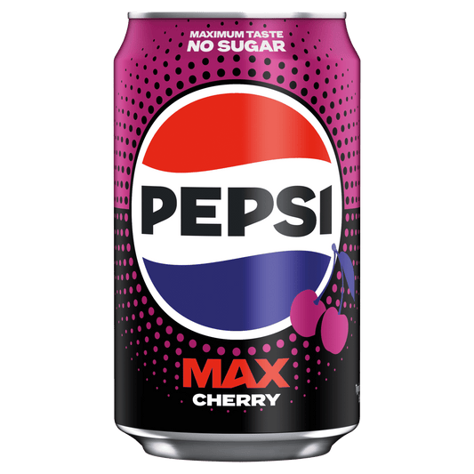 UK Pepsi Max Cherry 330ml X 24 Units