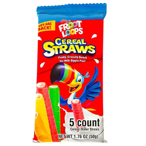 Froot Loops Cereal Straws 5Pcs 1.76 oz x 24 Units