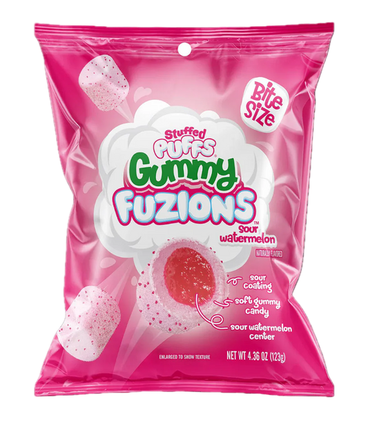 Stuffed Puffs Fuzions Sour Watermelon 4.36oz X 8 Units
