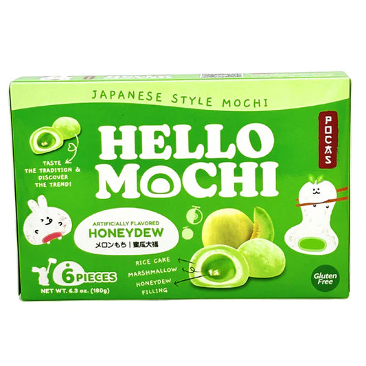 Pocas Hello Mochi - Honeydew(6Pcs) 6.3oz X 12 Units