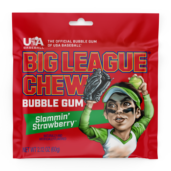 Big League Chew Strawberry 2.12oz X 12 Units
