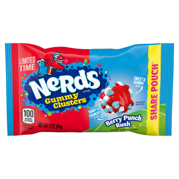 Nerds Gummy Clusters Berry Punch Rush Share Bag 3oz X 12 Units