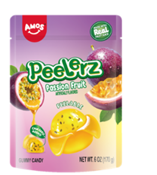 Amos Peelerz Gummy Passion Fruit 6oz X 12 Units