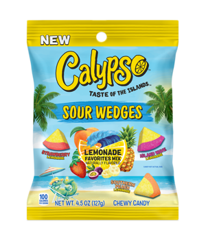 Calypso Sour Wedges Lemonade Peg Bag 4.5oz X 12 Units