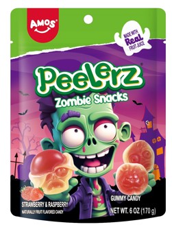 Halloween - Amos Peelerz Gummy Zombie 6oz X 12 Units