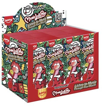 Xmas - Amos Tastysounds Jinglepop Audio Lollipop .42oz X 12 Units