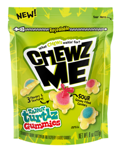 Colombina Chewz Sour Gummies Turtle Peg Bag 8oz X 8 Units