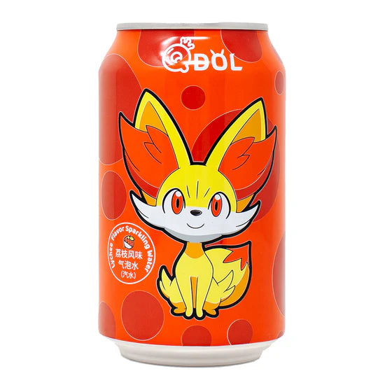 Qdol Pokemon Fennekin Sparkling Drink Lychee (China) 330ml X 24 Units (shipping included)