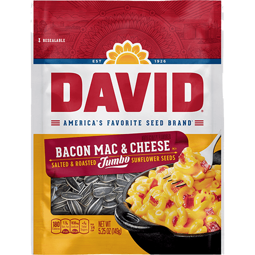 David Jumbo Mac & Cheese Sunflower Seeds 5.25oz X 12 Units
