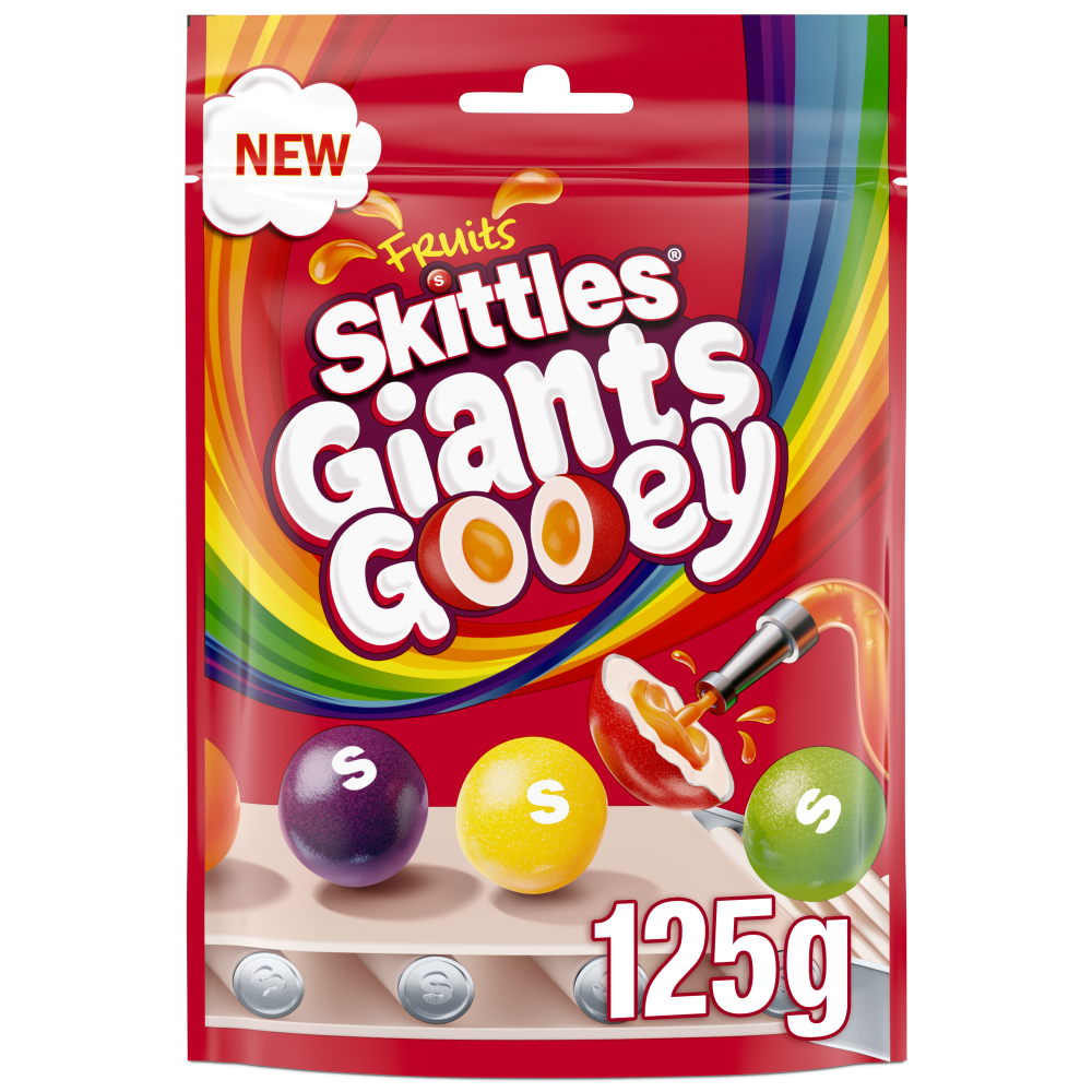 UK Skittles Giant Gooey 125g X 15 Units