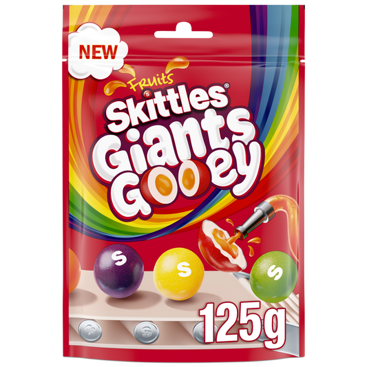 UK Skittles Giant Gooey 125g X 15 Units
