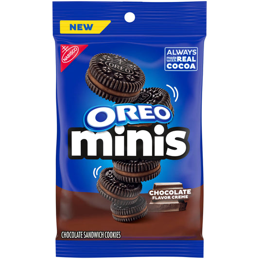 Oreo Minis Chocolate Creme Cookies Peg Bag 3oz X 12 Units