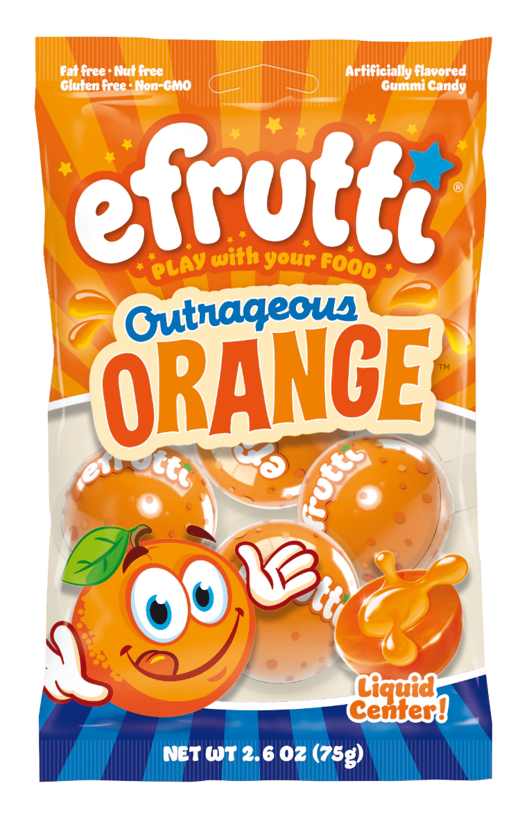 E-Frutti Outrageous Orange Peg Bag 2.6oz X 12 Units