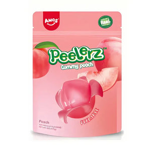 Amos Peelerz Gummy Peach 6oz X 12 Units