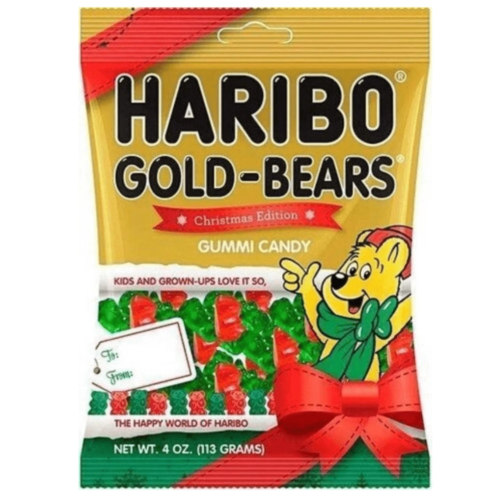 Haribo Christmas Edition Gold Bears 4oz x 12 units