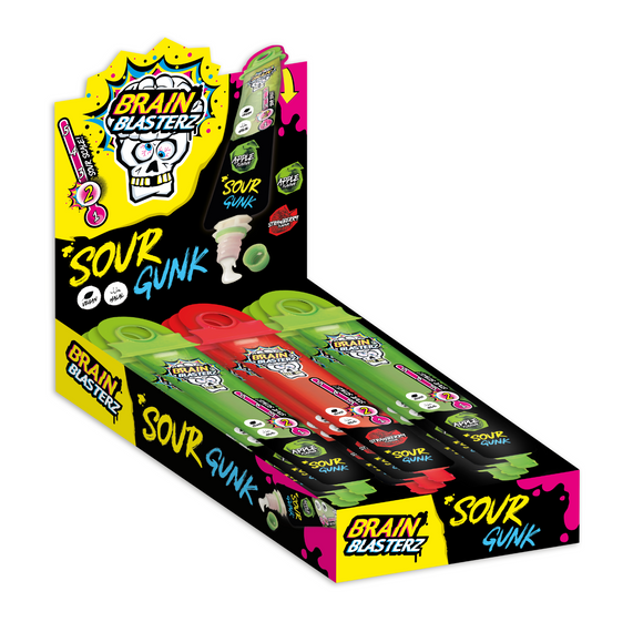Brain Blasterz Sour Gunk Gel Candy X 12 Units
