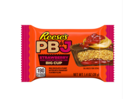 Reese's LE PB&J Strawberry Big Cup Standard Bar - 1.4oz x 16 Units