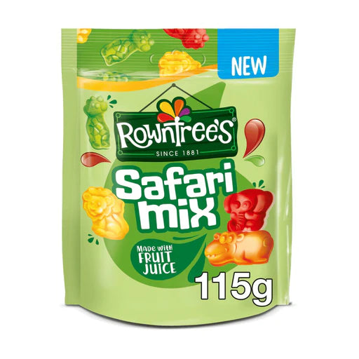 Uk Rowntrees Safari Mix 115G X 10 Units