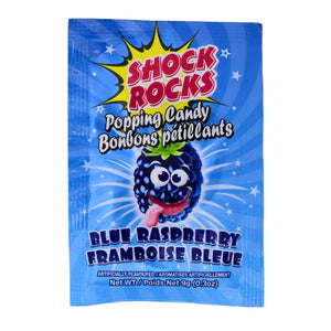 Shock Rocks Popping Candy Blue Raspberry - 24 Units