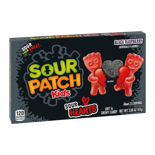 Valentine - Sour Patch Kids Sour Hearts Theater Box 3.08oz X 12 Units