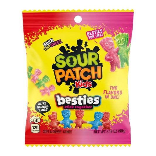 Sour Patch Kids Besties Peg Bag 3.18oz X 12 Units