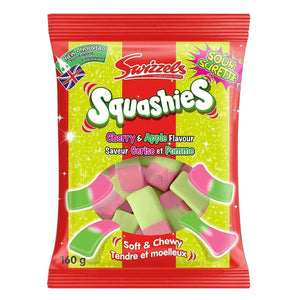 UK Swizzels - Squashies Foam Gummies( Cherry & Apple) 5.6oz X 10 Units