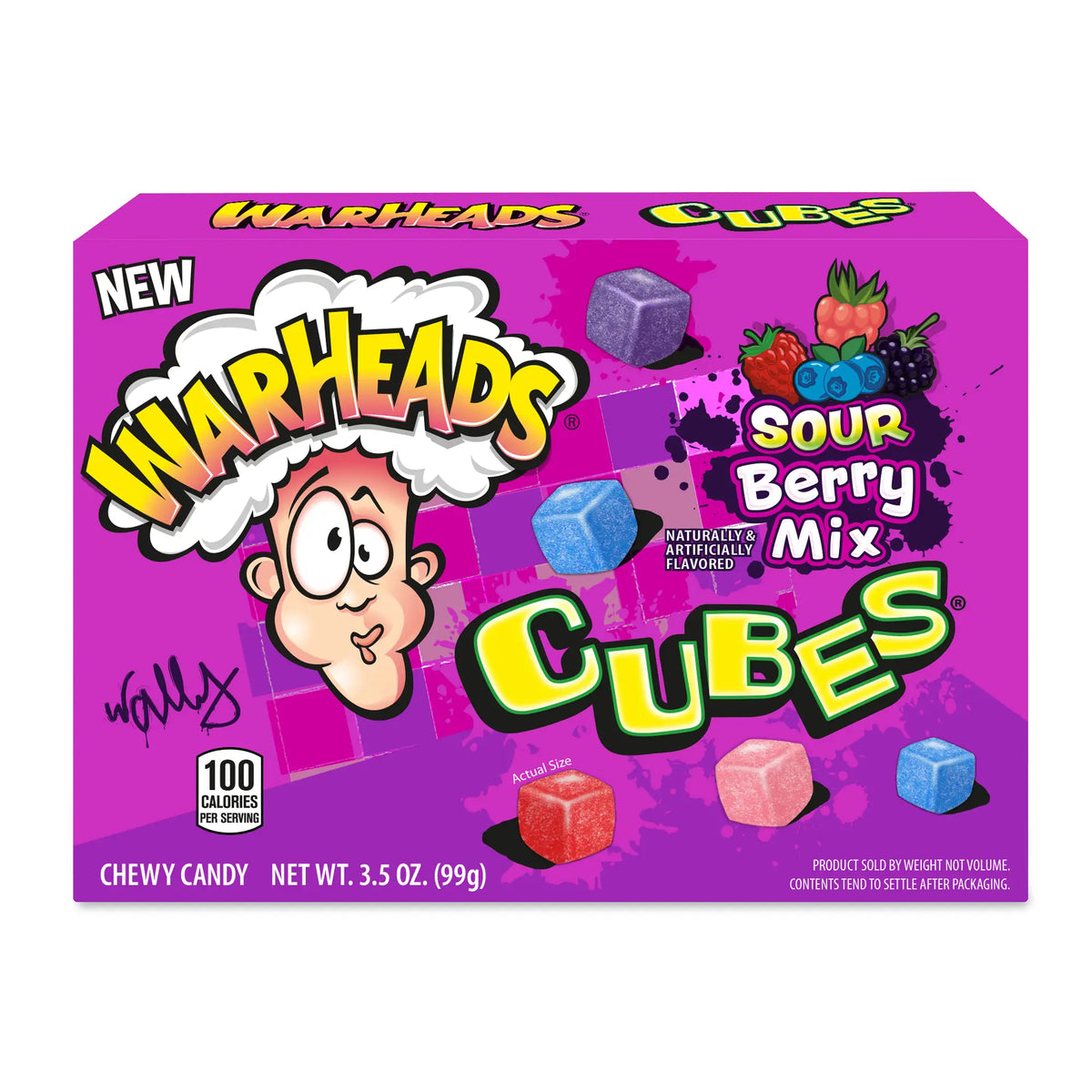 Warheads Berry Cubes Theater Box 3.5oz X 12 Units candyville.ca