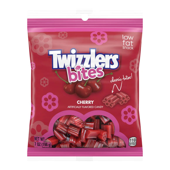 Twizzlers Cherry Flavored Bites Peg Bag 7oz X 12 Units