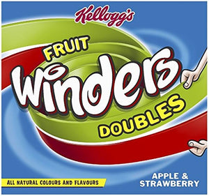 Uk Kellogg's Fruit Winders Doubles Strawberry & Apple Snack Rolls 5pk X 10 Units // Exp July 2024