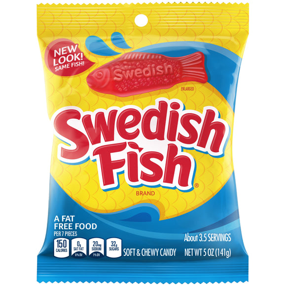 Swedish Fish Red Peg Bags 5oz X 12 Units