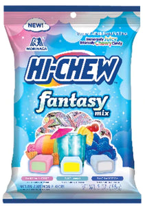 Hi-Chew Fantasy Mix Peg Bags (Rainbow Sherbet, Blue Hawaii, Blue Raspberry) 3oz X 6 Units