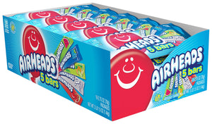 Airheads 5 Pack Bar Assorted Flavors 2.75oz X 18 Units