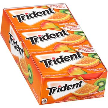 TRIDENT VALUE PACK TROPICAL TWIST  BOX