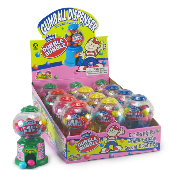 Kidsmania Dubble Bubble Mini Gumball Machine X 12 Units