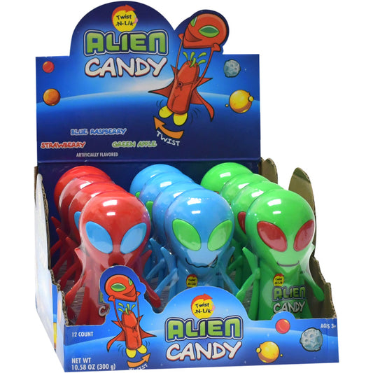 Koko's Alien Twist-N-Lik Candy .88oz X 12 Units