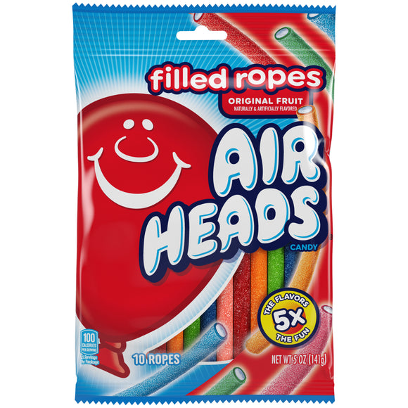 Airheads Filled Ropes Assorted Peg Bag 5oz X 10 Units