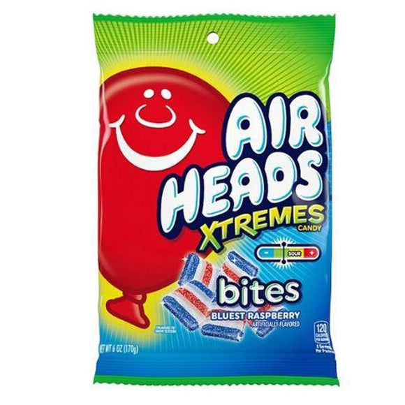 Airheads Extreme Bites Blue Raspberry Peg Bag 6 Oz X 12 Units