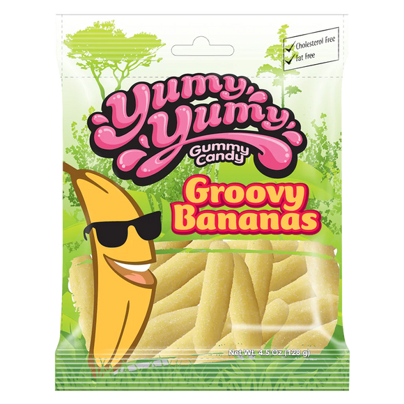 Yumy Yumy Groovy Bananas Peg Bag 4.5 Oz X 12 Units