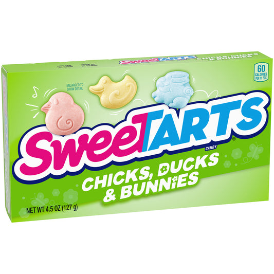Easter- Sweetarts Chicks, Ducks & Bunnies Gummies Theatre Box 2.9oz X 12 Units