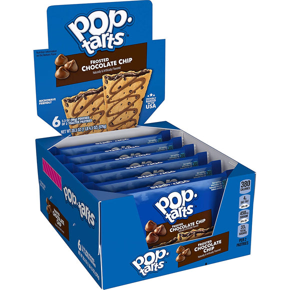 Pop Tarts Frosted Chocolate Chip 3.3oz X 6 Units