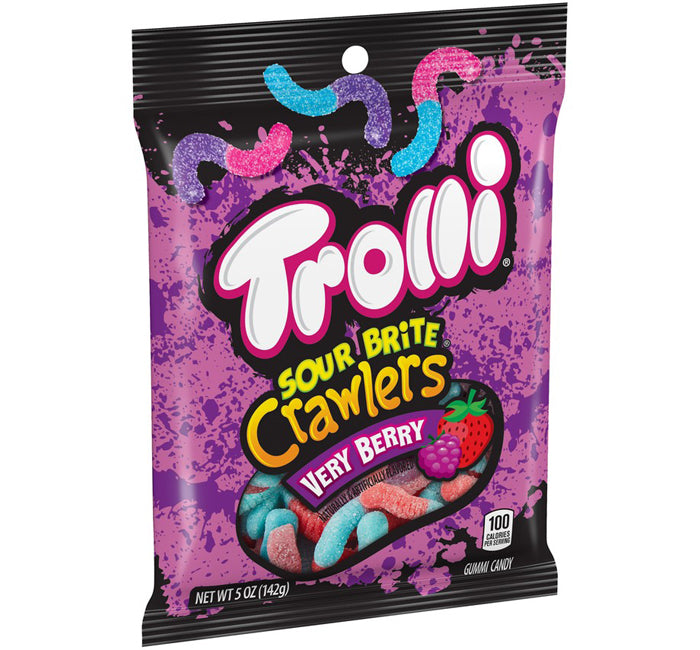 Trolli Peg Bag - Sour Brite Crawlers Very Berry | Candyville.Ca ...