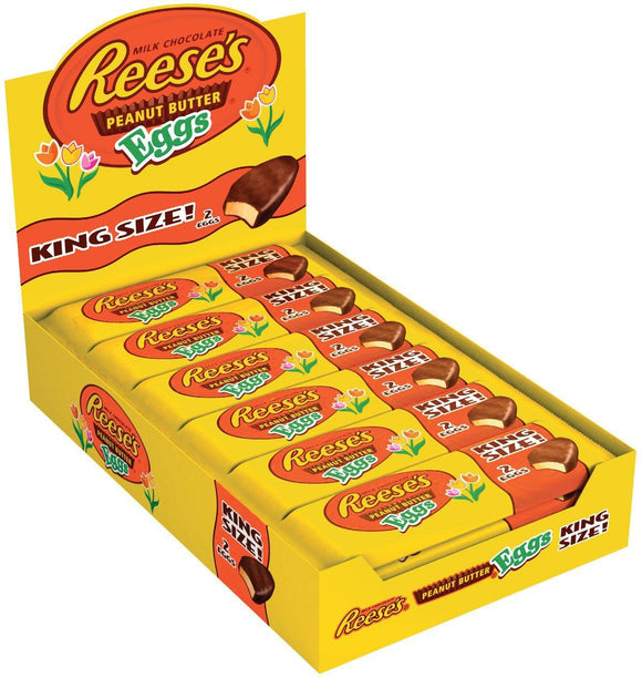 Easter- Reese Milk Chocolate Peanut Butter Eggs King Size 2.4 Oz X 24 Units