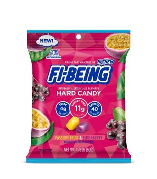 Hi-Chew Fi- Being Hard Candy Passion Fruit & Elderberry Peg Bags 1.76oz  X 10 Units