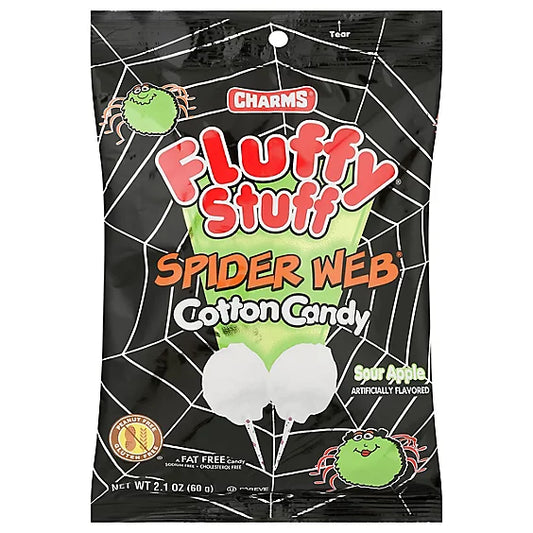 Halloween - Charms Fluffy Stuff Spider Web 2.1oz X 12 Units