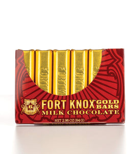 Fort Knox Mini Goldbars Milk Chocolate 2.96oz X 12 Units