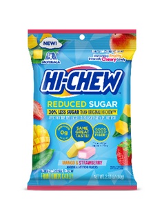 Hi Chew Reduced Sugar Mango & Strawberry Peg Bags 2.12 Oz X 8 Units