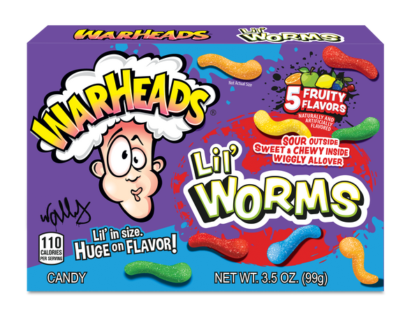 Theater Box Warheads Lil Worms 3.5 Oz X 12 Units