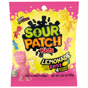 Sour Patch Kids Lemonade Peg Bag 3.61oz X 12 Units