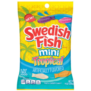 Swedish Fish Mini Tropical Peg Bag 8oz X 12 Units