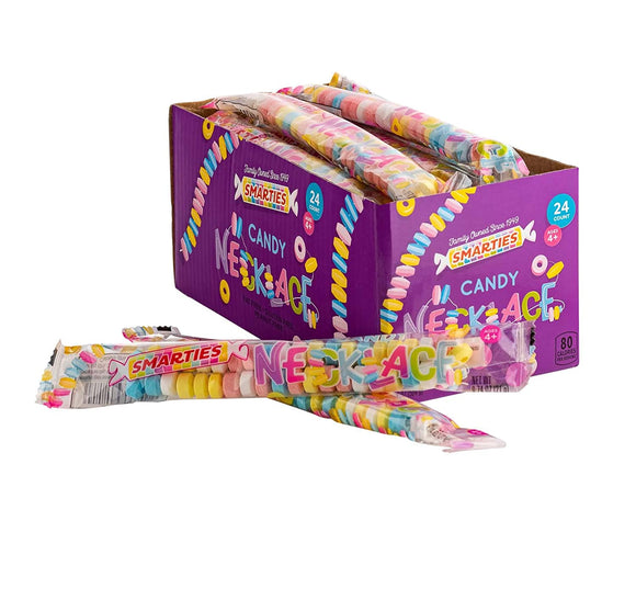 Smarties Candy Necklace X 24 Count